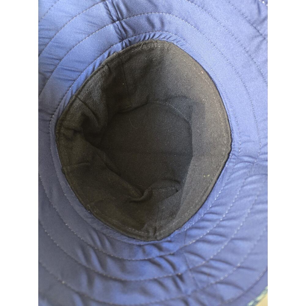 Sashiko Bucket Hat Y2K Indie Patchwork Bucket Hat Boho Festival Artsy Blue Asian - Picture 5 of 5
